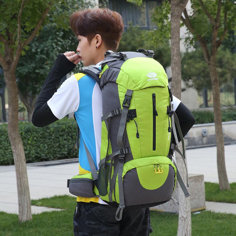 Mochila de montañismo profesional de nailon de gran capacidad, mochila de montañismo deportiva multifuncional de doble hombro Mochila de montañismo profesional de nailon de gran capacidad, mochila de montañismo deportiva multifuncional de doble hombro