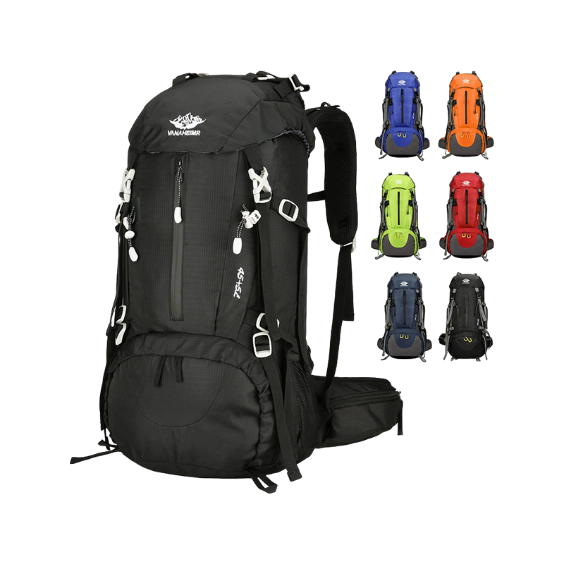 Mochila de montañismo profesional de nailon de gran capacidad, mochila de montañismo deportiva multifuncional de doble hombro Mochila de montañismo profesional de nailon de gran capacidad, mochila de montañismo deportiva multifuncional de doble hombro