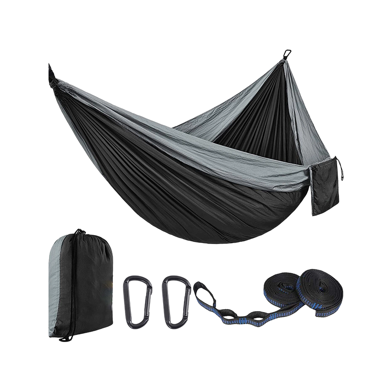 Hamaca de camping para exterior de tela de nailon tipo paracaídas, hamaca colgante de ocio Hamaca de camping para exterior de tela de nailon tipo paracaídas, hamaca colgante de ocio