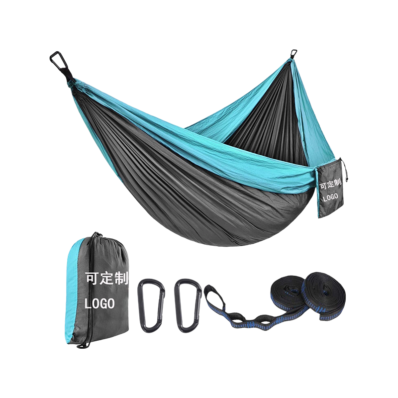 Hamaca de camping para exterior de tela de nailon tipo paracaídas, hamaca colgante de ocio Hamaca de camping para exterior de tela de nailon tipo paracaídas, hamaca colgante de ocio