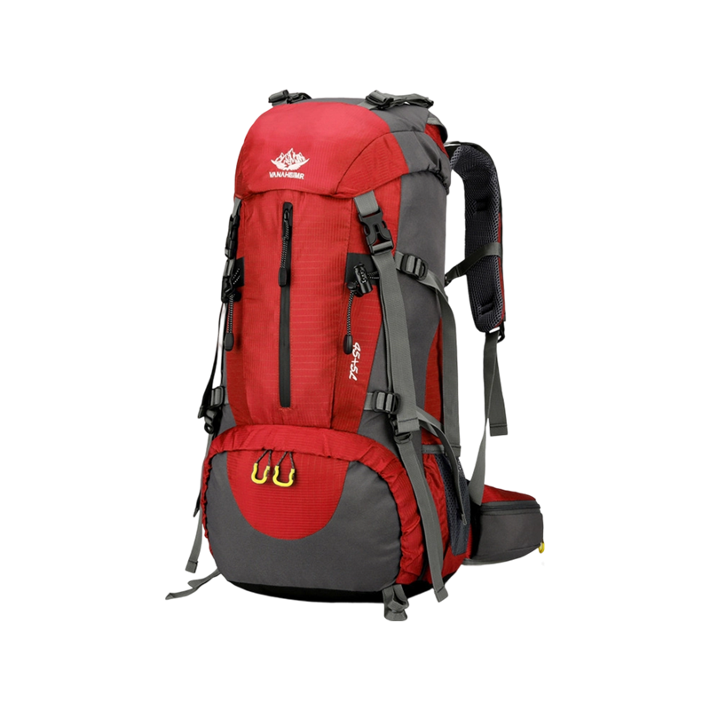 Mochila de montañismo profesional de nailon de gran capacidad, mochila de montañismo deportiva multifuncional de doble hombro Mochila de montañismo profesional de nailon de gran capacidad, mochila de montañismo deportiva multifuncional de doble hombro