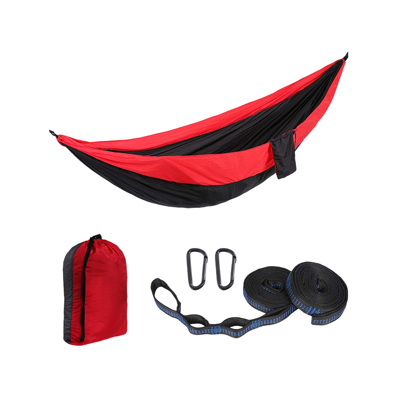 Hamaca de camping para exterior de tela de nailon tipo paracaídas, hamaca colgante de ocio Hamaca de camping para exterior de tela de nailon tipo paracaídas, hamaca colgante de ocio