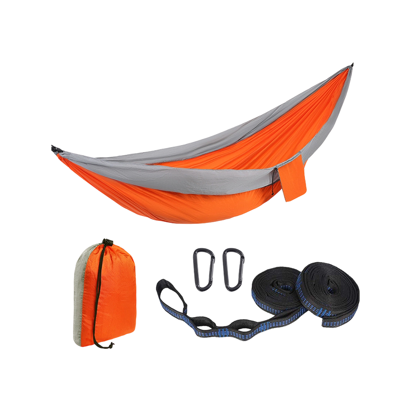 Hamaca de camping para exterior de tela de nailon tipo paracaídas, hamaca colgante de ocio Hamaca de camping para exterior de tela de nailon tipo paracaídas, hamaca colgante de ocio