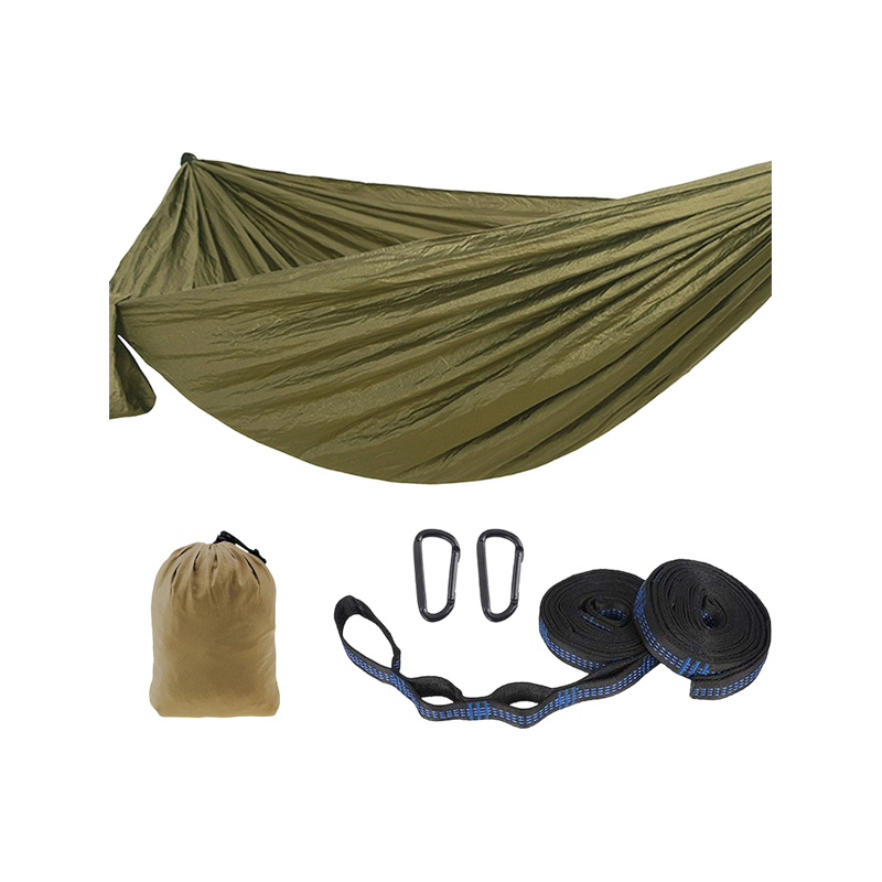 Hamaca de camping para exterior de tela de nailon tipo paracaídas, hamaca colgante de ocio Hamaca de camping para exterior de tela de nailon tipo paracaídas, hamaca colgante de ocio